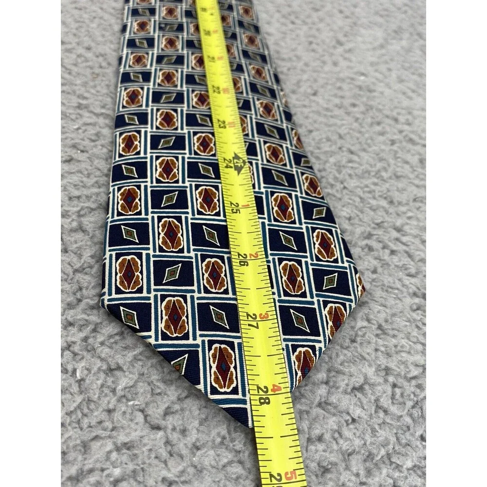 Brooks Brothers 100% Silk Tie Mens Geometric Classic Made in USA Corpcore Preppy